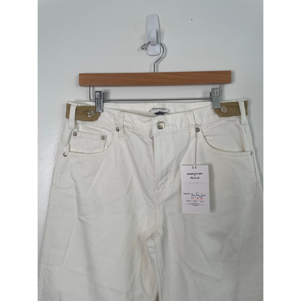 Madewell x Benjamin Talley Smith Jeans Coolidge Low Rise Wide Leg 30 White Chalk - Picture 7 of 16